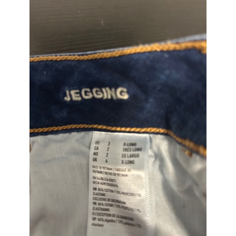 American Eagle Outfitters Jeggings Dark Wash Skinny Jeans Size 2 X-Long - Picture 6 of 6